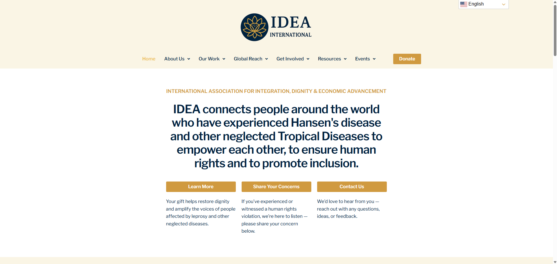 IDEA Advocacy website screenshot